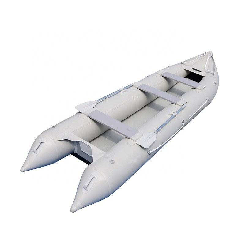 Qingdao Haohai 2.1-3m Inflatable Kayak Fishing Boat PVC Hull Material Engine Powered Single Kayak for River Touring Length 4m