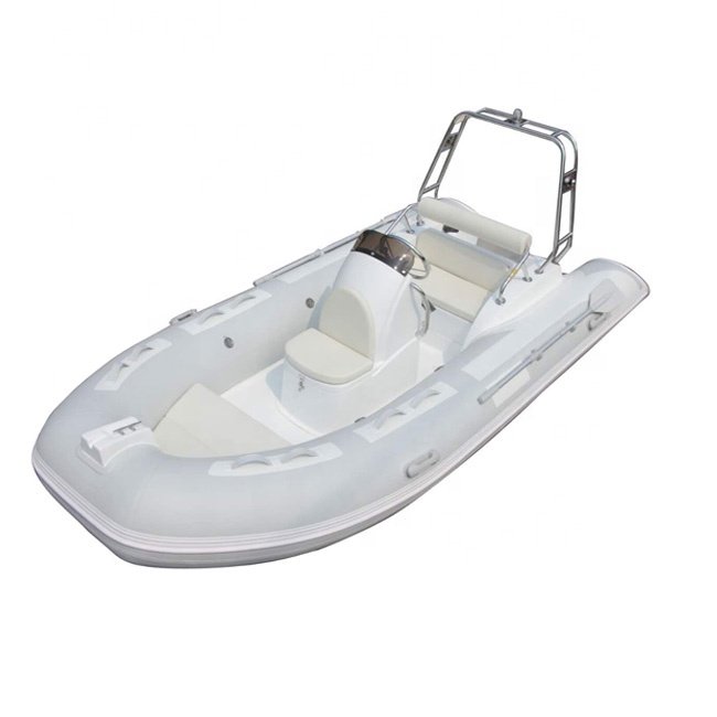 14ft RIB 430 Rigid Fiberglass RIB Inflatable Boat With Outboard Engine