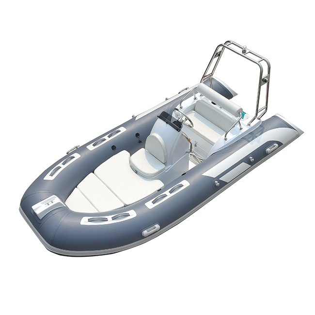 14ft RIB 430 Rigid Fiberglass RIB Inflatable Boat With Outboard Engine