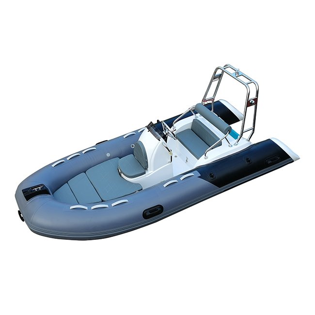 14ft RIB 430 Rigid Fiberglass RIB Inflatable Boat With Outboard Engine