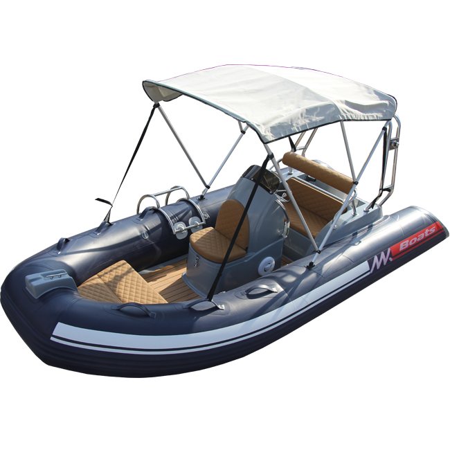 14ft RIB 430 Rigid Fiberglass RIB Inflatable Boat With Outboard Engine