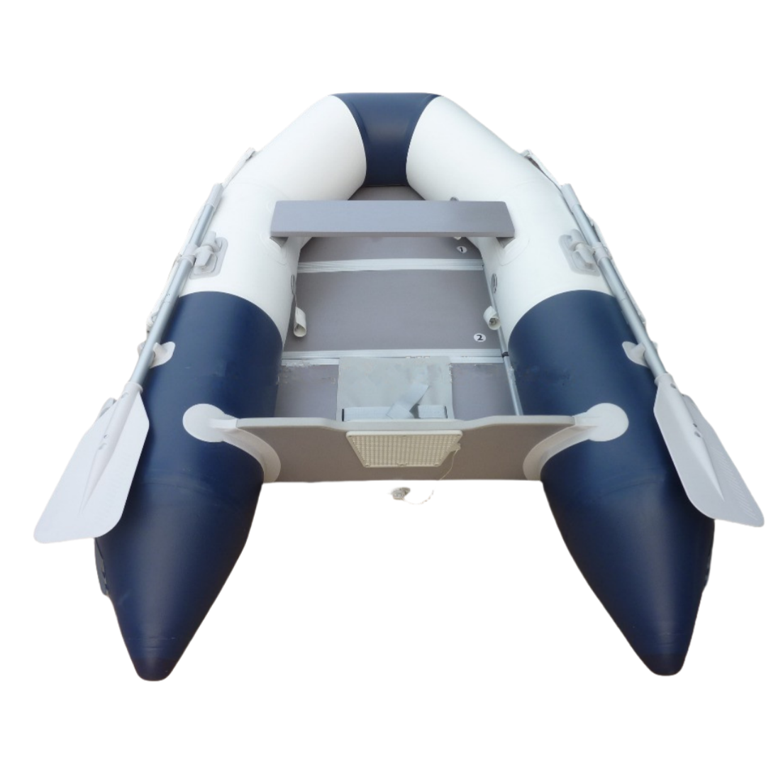 Heavy-Duty PVC Portable Inflatable Raft Sport Yacht Sport Tender Dinghy Dinghy with Aluminum Oars Bottom Inflatable Boat