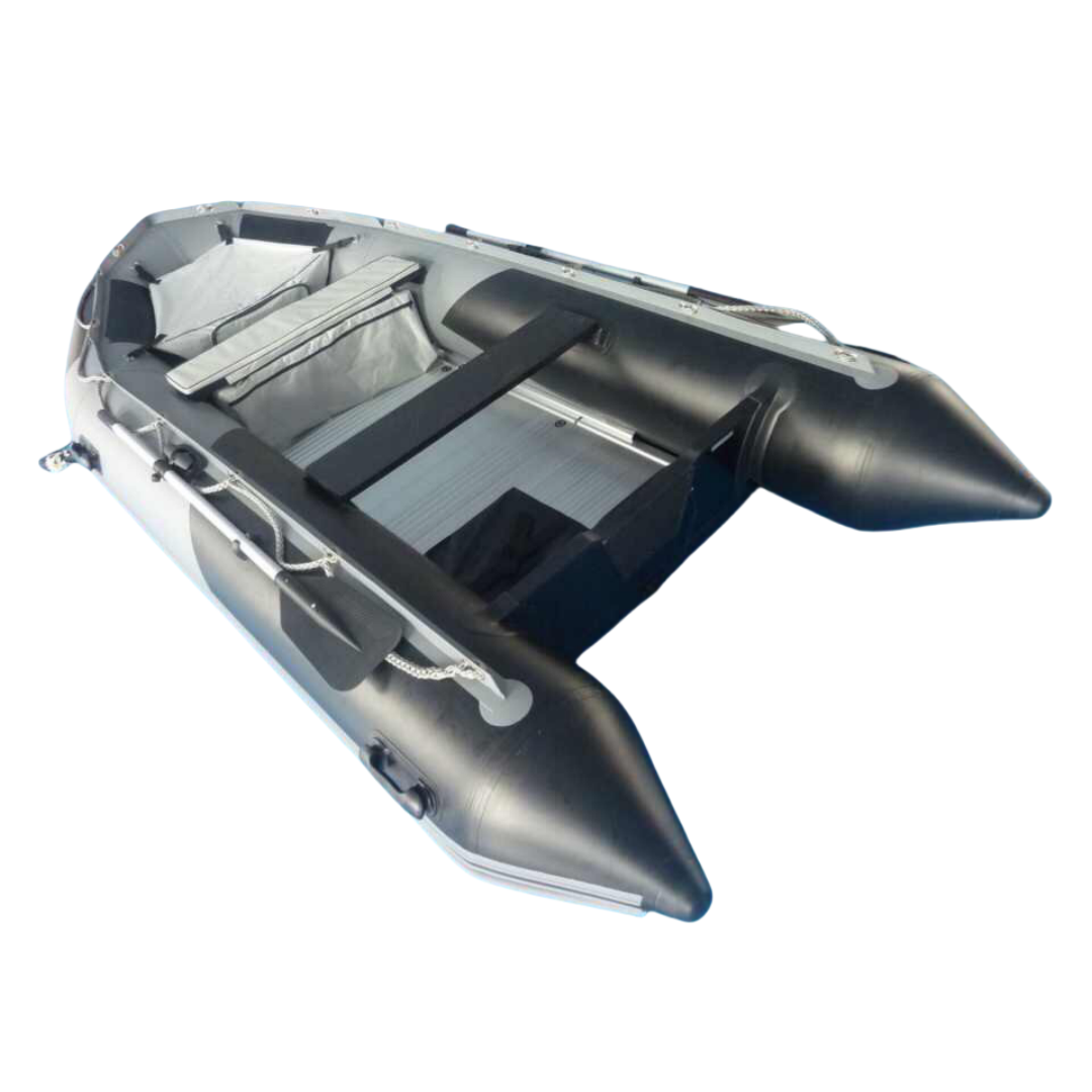 Heavy-Duty PVC Portable Inflatable Raft Sport Yacht Sport Tender Dinghy Dinghy with Aluminum Oars Bottom Inflatable Boat
