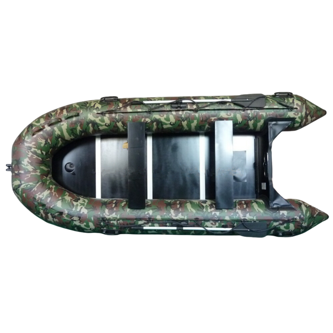 Heavy-Duty PVC Portable Inflatable Raft Sport Yacht Sport Tender Dinghy Dinghy with Aluminum Oars Bottom Inflatable Boat