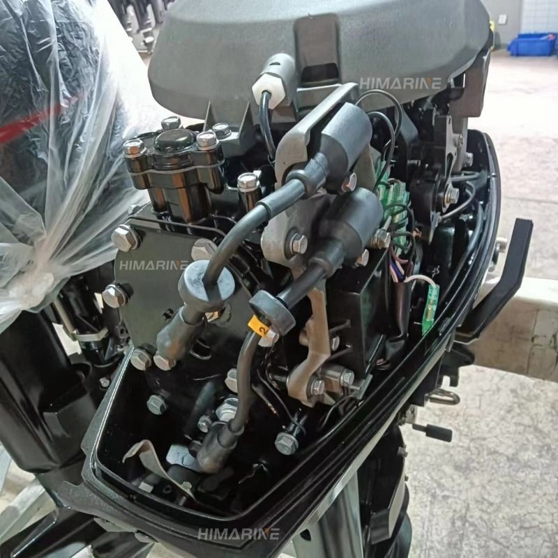 HIMARINE Black Outboard Motor 30HP 2 Stroke Boat Engine
