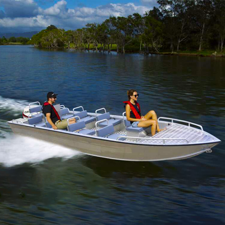 2022 All-Welded 17 Foot Open Aluminum Sport Yacht Cheap Fishing Bait Boat with Outboard Engine Combo Set for Surfing