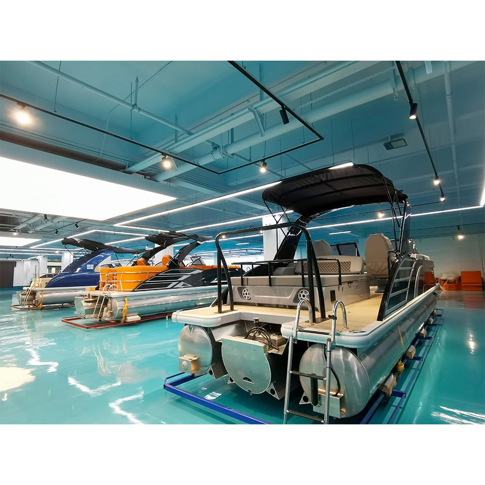 Kinocean 22Ft Fast Tri Hull Tritoons Pontoon Boat Best Brand New Luxury Party Bargepontoon Boats for Sale Near Me