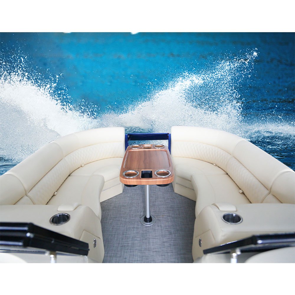 Kinocean 22Ft Fast Tri Hull Tritoons Pontoon Boat Best Brand New Luxury Party Bargepontoon Boats for Sale Near Me