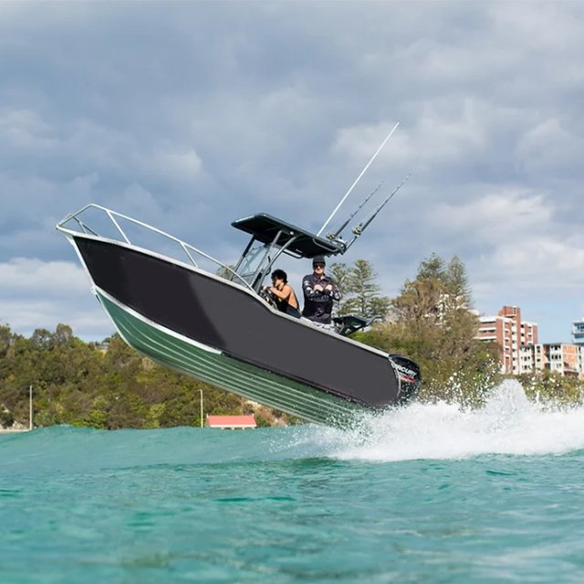 Ecocampor 19ft All Welded Aluminum Fishing Bait Boats /Luxury Yacht with Center Console