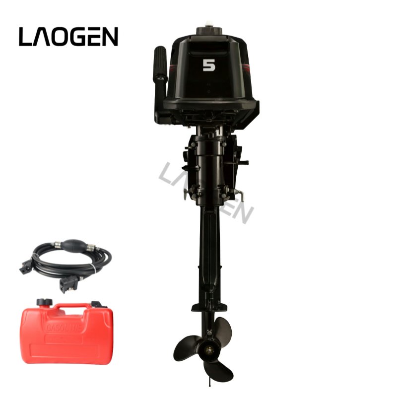 Laogen Boat Motor Outboard ODM Outboard Motor 2 Stroke 6hp 5hp Outboard Boat Engine Match Mercury 5M Out Board Boat Motors
