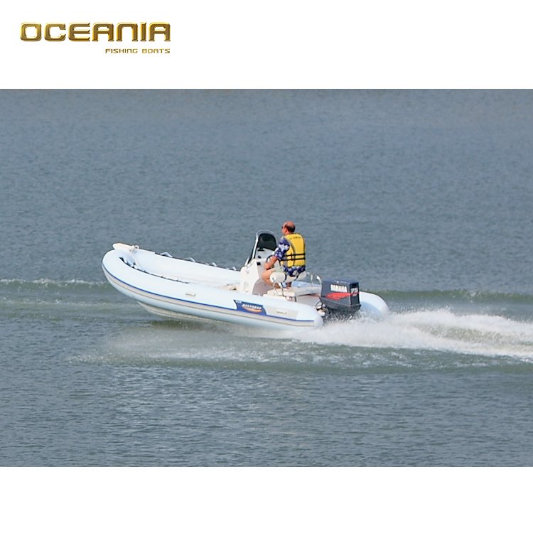 550 New Design Fiberglass Inflatable Hull Luxury RIB Boat with Engine for Sale
