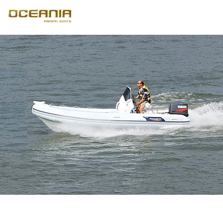 550 New Design Fiberglass Inflatable Hull Luxury RIB Boat with Engine for Sale