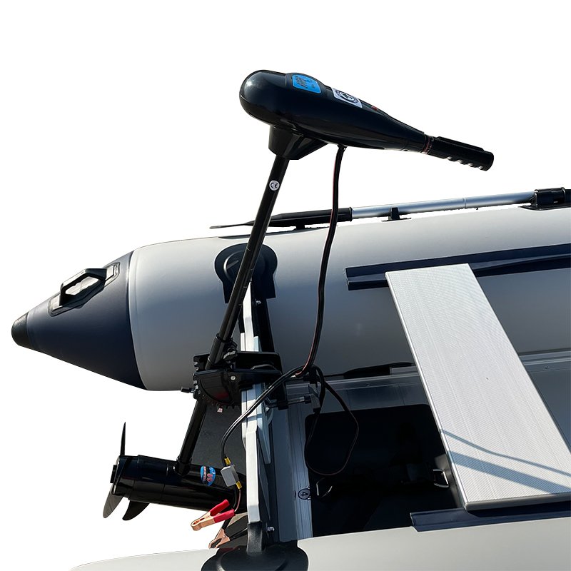 Solar Marine 60 Lbs 12 V Electric Brush Motor Transom Mounted Outboard Trolling Engine for Inflatable Fishing Boat for Sale