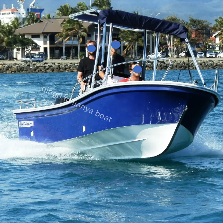Liya 4.2m-7.6m Fiberglass Fishing Boat Speed Fishing Boat With Trailer and Engine