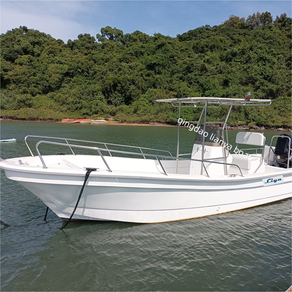 Liya 4.2m-7.6m Fiberglass Fishing Boat Speed Fishing Boat With Trailer and Engine
