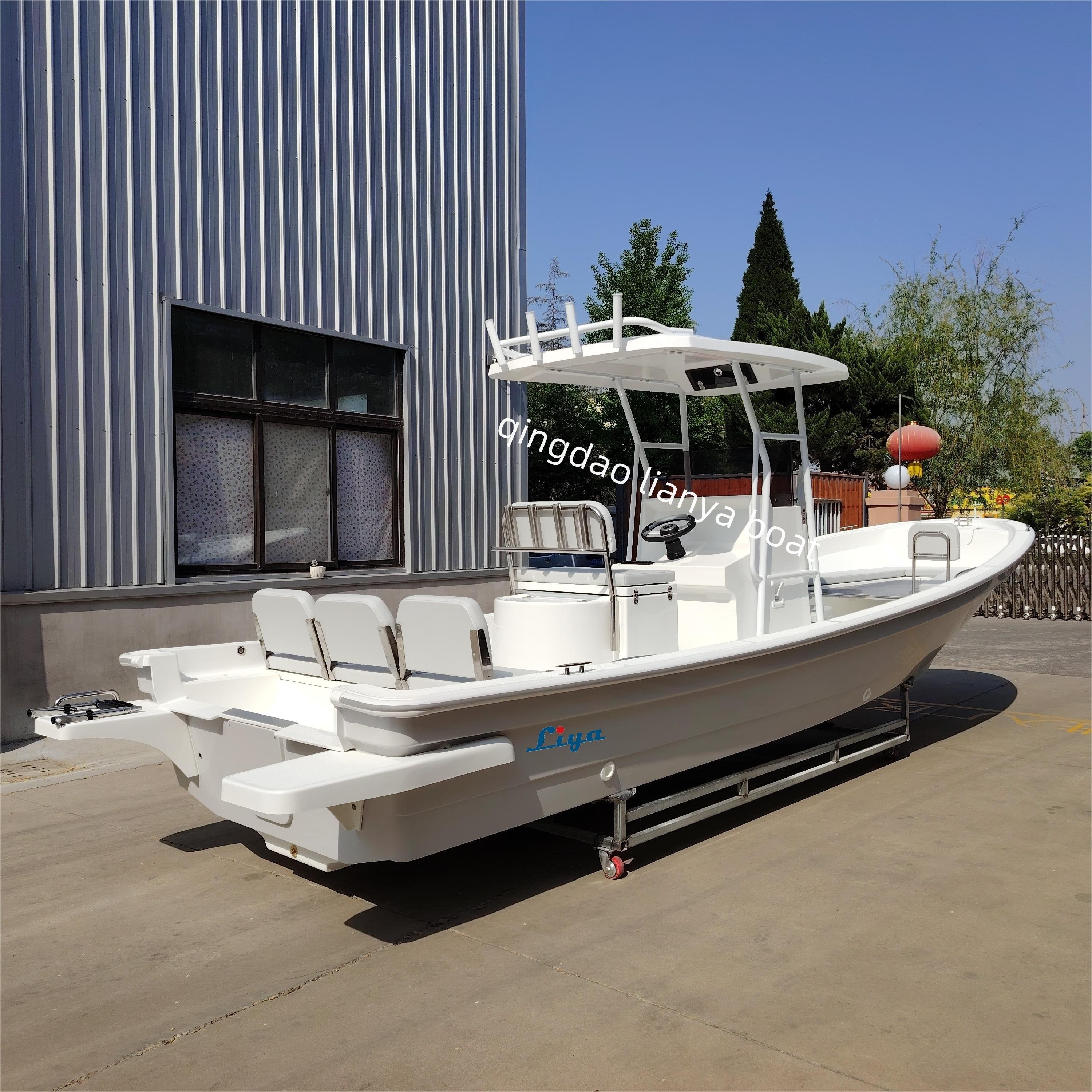 Liya 4.2m-7.6m Fiberglass Fishing Boat Speed Fishing Boat With Trailer and Engine