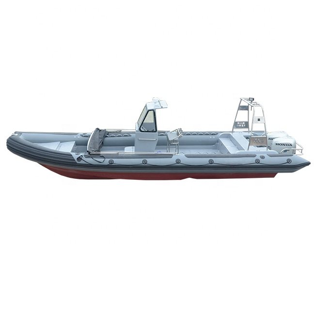 12m Patrol Fiberglass Hull RIB1200 Rigid Inflatable Boat With Double Engine