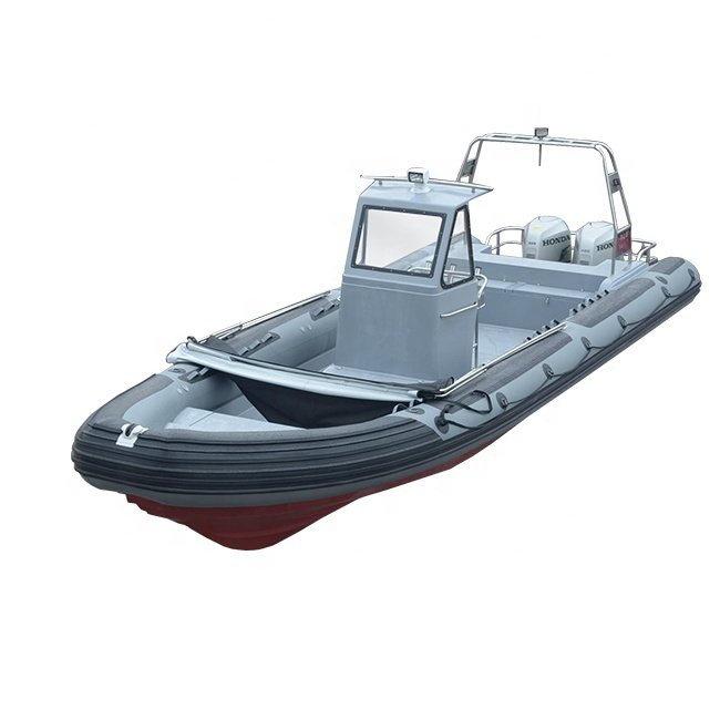 12m Patrol Fiberglass Hull RIB1200 Rigid Inflatable Boat With Double Engine