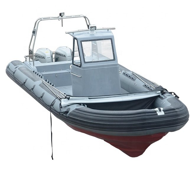 12m Patrol Fiberglass Hull RIB1200 Rigid Inflatable Boat With Double Engine