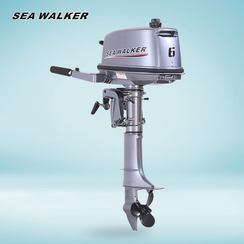 Seawalker 2 Stroke 6HP Outboard Motor Boat Engine Gasoline Marine Engine for Fishing Boat Sports Racing