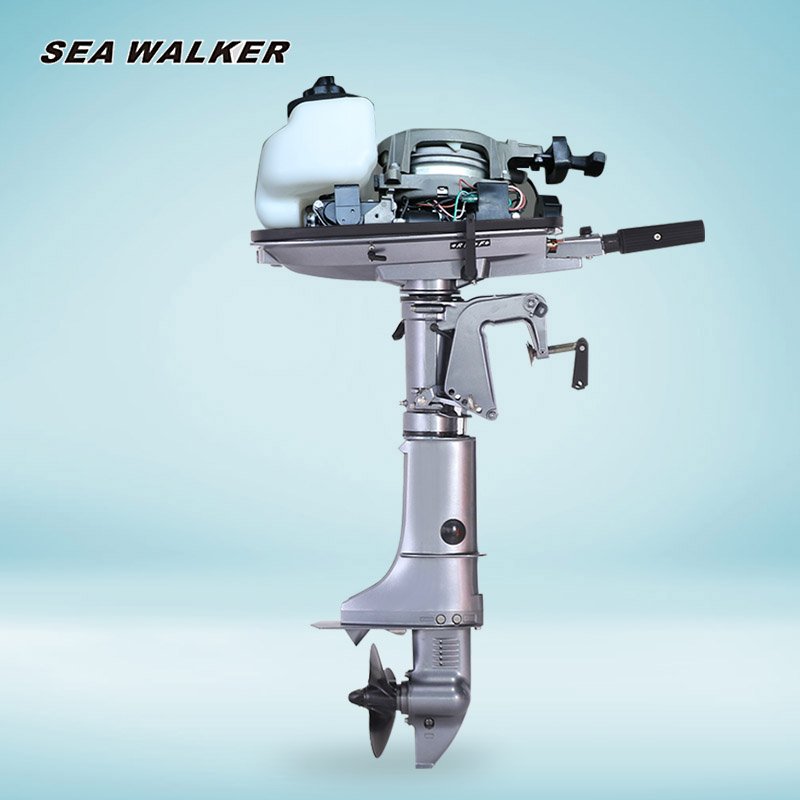 Seawalker 2 Stroke 6HP Outboard Motor Boat Engine Gasoline Marine Engine for Fishing Boat Sports Racing