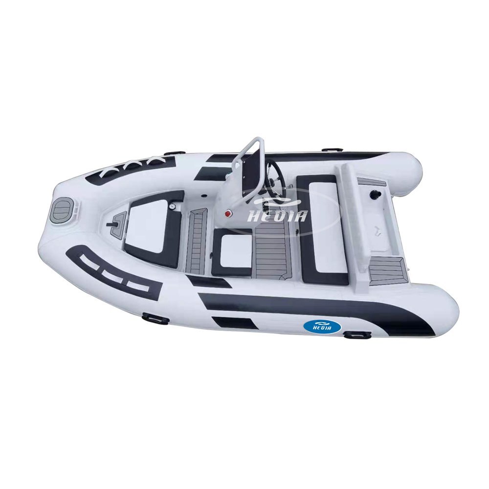 13ft Hypalon 360 390 Inflatable Rigid Boat 4 Person Aluminium Bateau Semi Rigide with Outboard Engine Cheap New