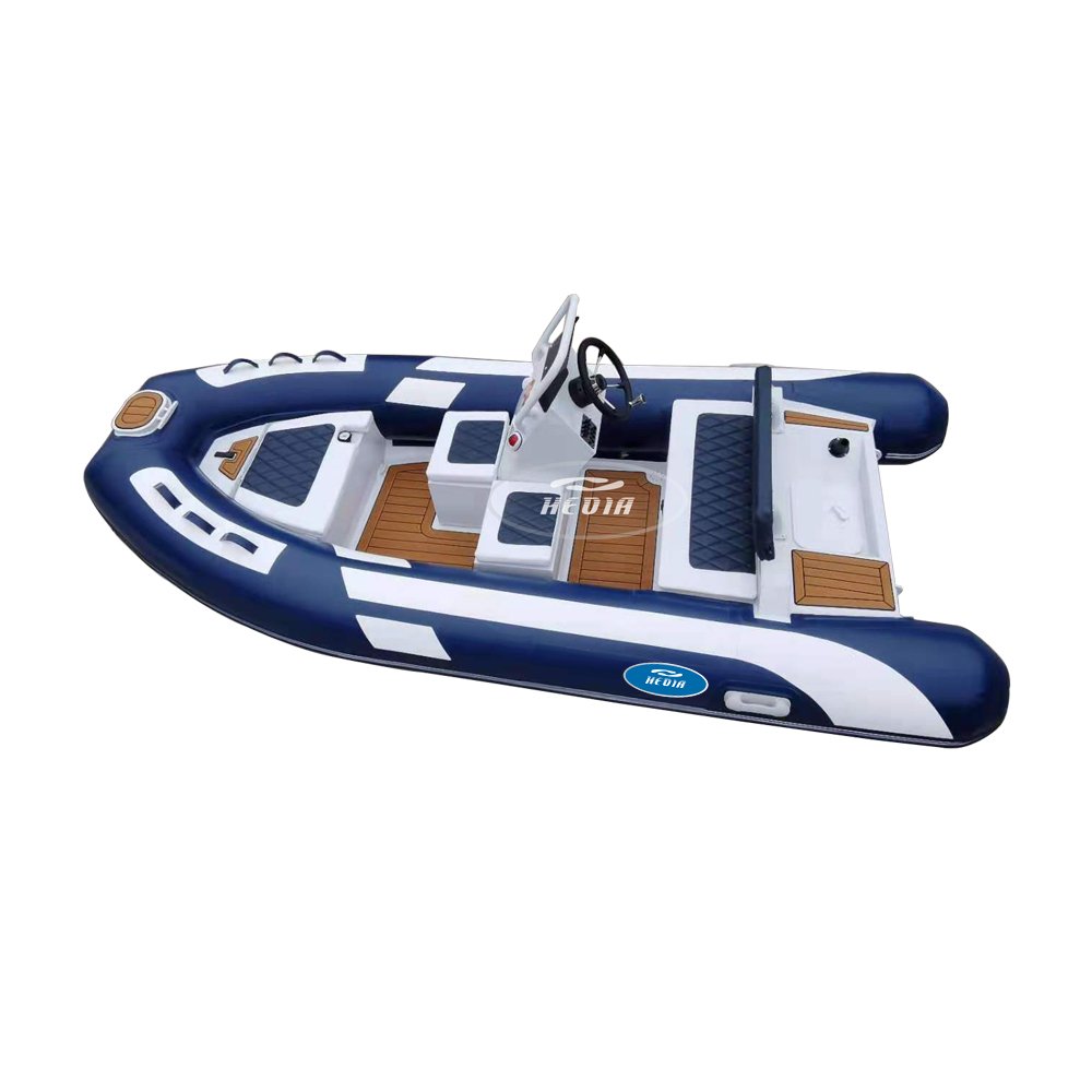 13ft Hypalon 360 390 Inflatable Rigid Boat 4 Person Aluminium Bateau Semi Rigide with Outboard Engine Cheap New