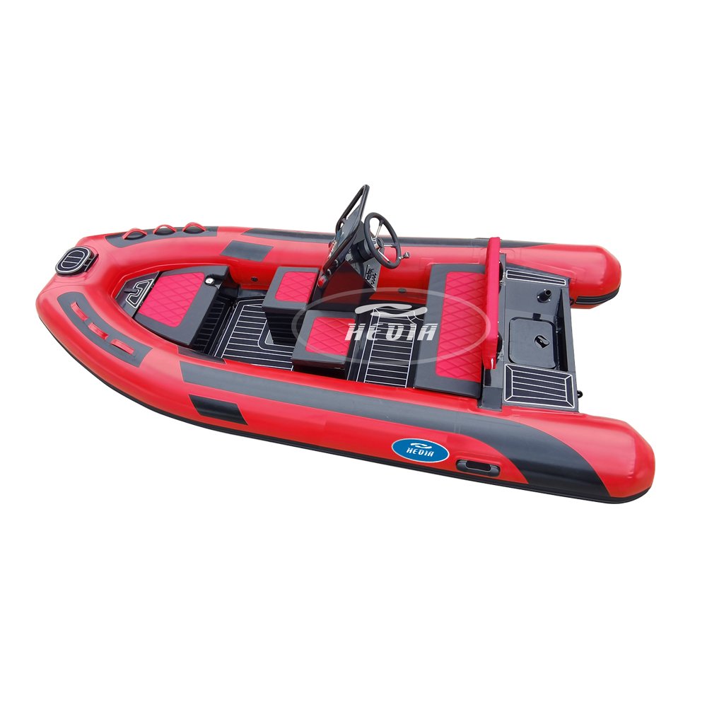 13ft Hypalon 360 390 Inflatable Rigid Boat 4 Person Aluminium Bateau Semi Rigide with Outboard Engine Cheap New