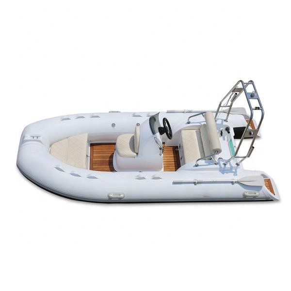 Haohai Luxury Yacht 12.8ft Rigid Folding Inflatable Rib Boat CE Certified with Outboard Engine for Fishing Fiberglass Hull