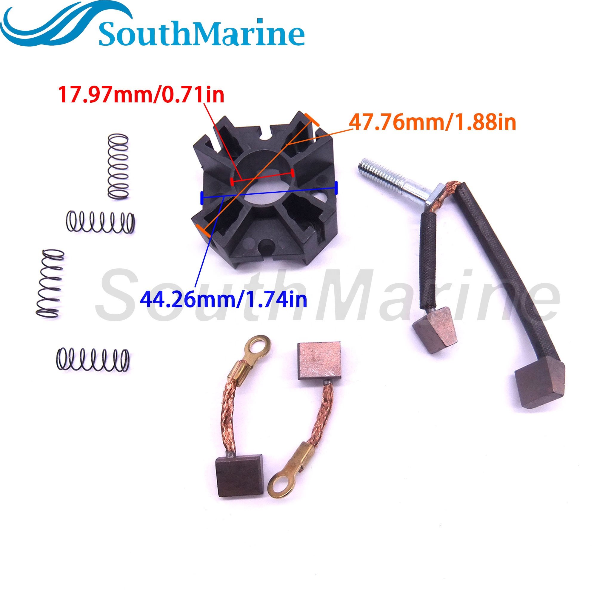 Outboard Engine 66T-81840-00 Brush Holder for Yamaha Outboard Engine Starter Motor 40HP Enduro E40X E40XMH 40XWT 40XWH