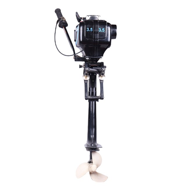 3.5hp Heavy Duty 2-Stroke Outboard Boat Motor Engine New Manual Starting System Gasoline Fuel Air and Water Cooling