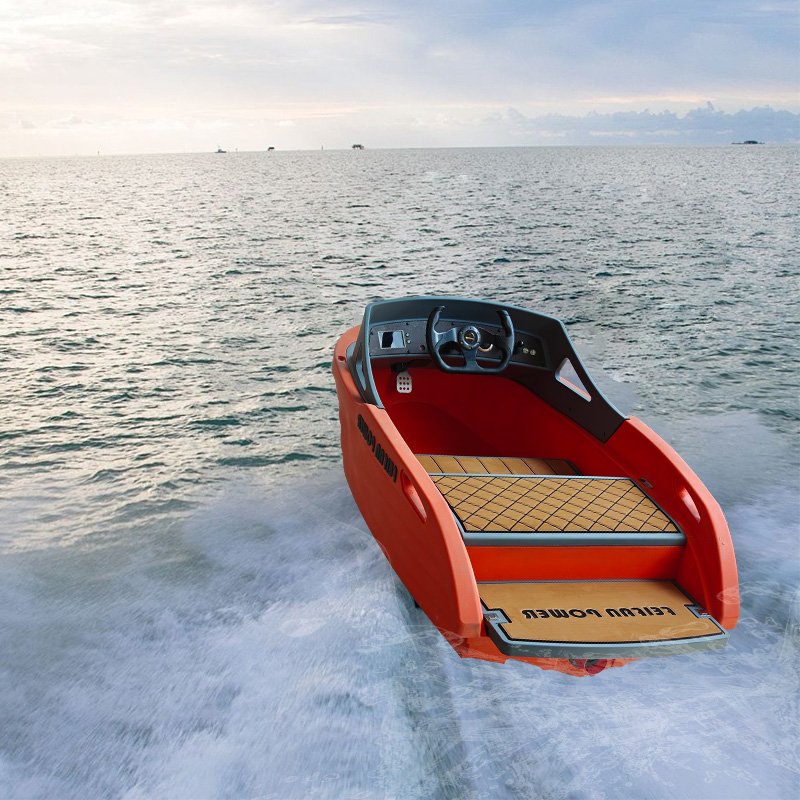 China Factory High-Speed Jet Boat Rotomolded Plastic with Electric Engine PE Hull Material