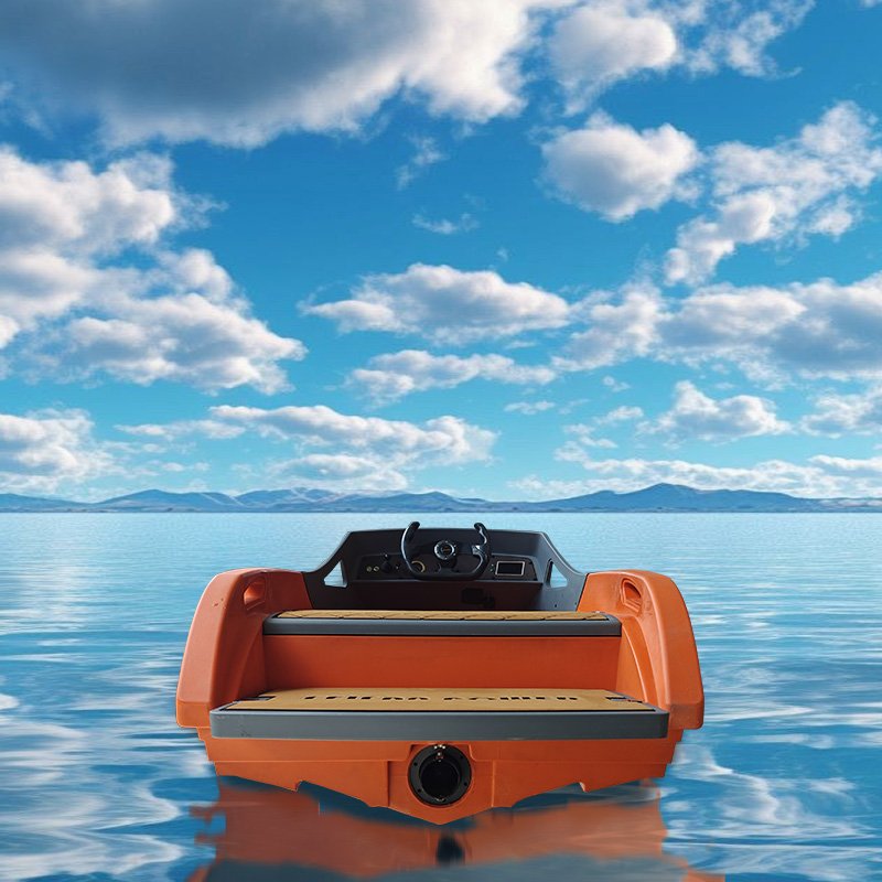 China Factory High-Speed Jet Boat Rotomolded Plastic with Electric Engine PE Hull Material