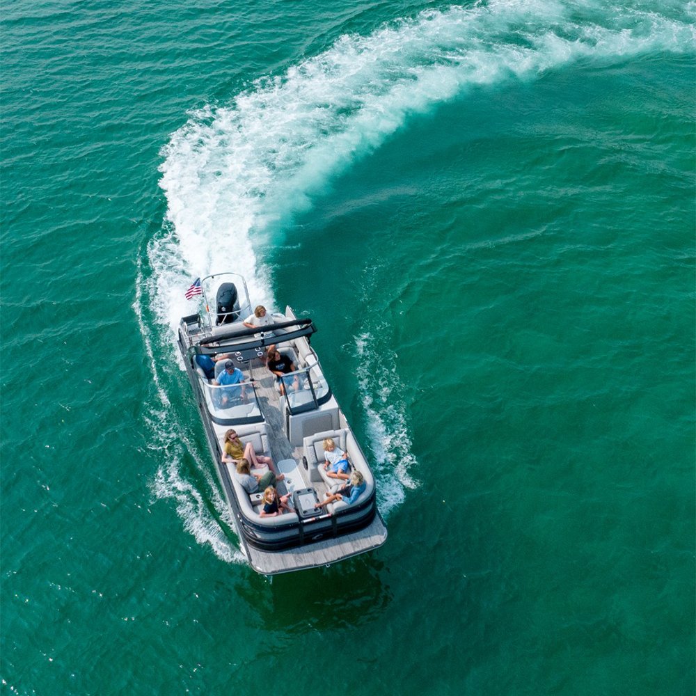 2025 Allhouse Luxury Aluminum Pontoon Houseboat Double Model Family Fishing Boat with Outboard Engine Fiberglass Material