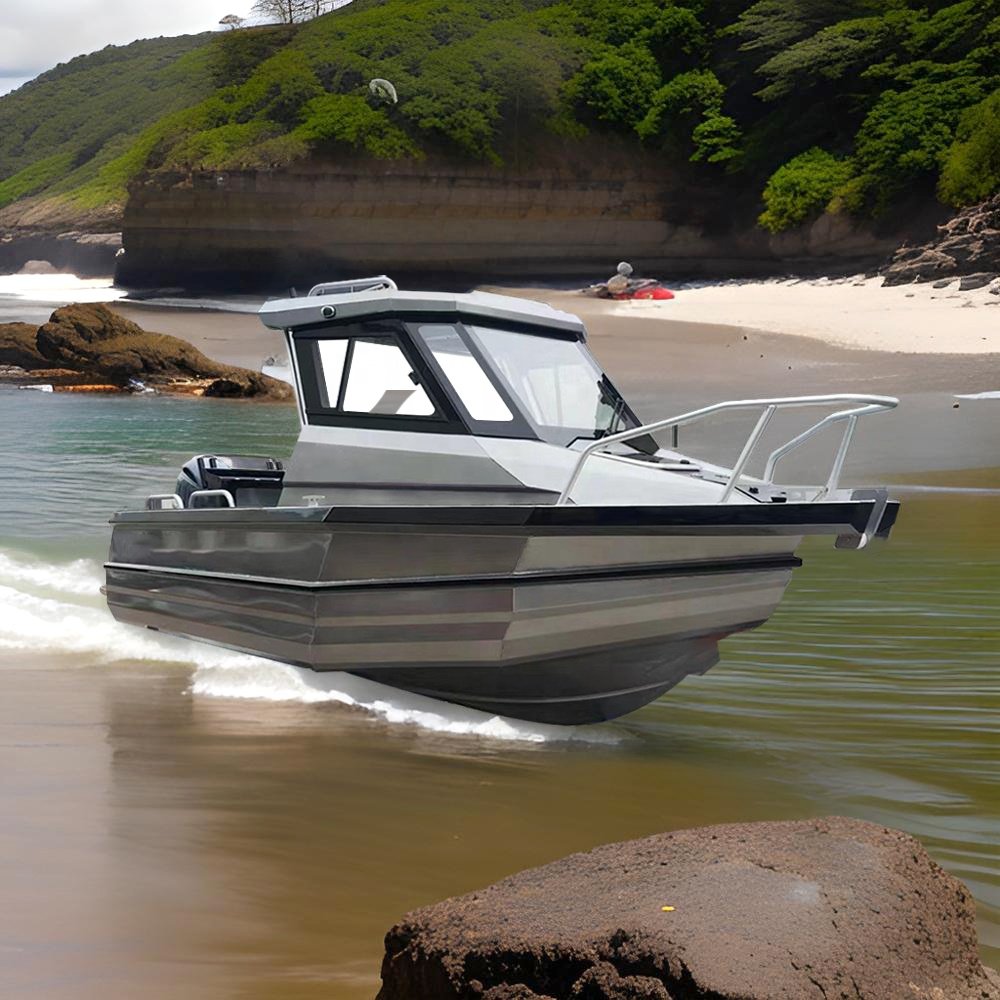 Fishing Boat 7m 6 Passengers All Welding Center Console Aluminium Fishing Boat Dual Engine China Luxury Yacht