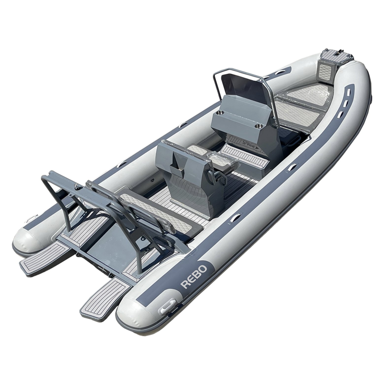 CE Certified 18.3ft RIB 560 Orca/Hypalon/PVC Aluminum Inflatable Rowing Boats WIth Sundeck