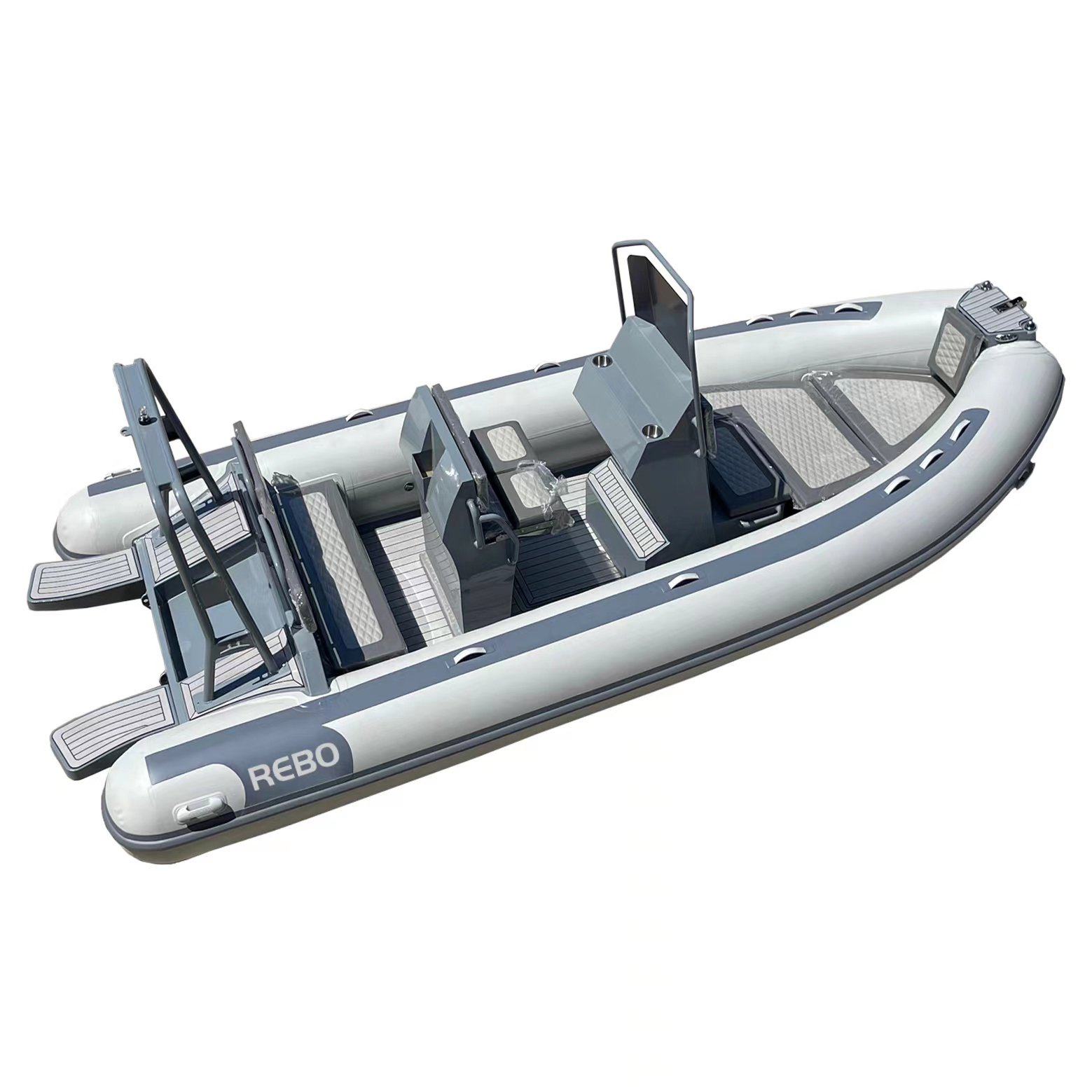 CE Certified 18.3ft RIB 560 Orca/Hypalon/PVC Aluminum Inflatable Rowing Boats WIth Sundeck