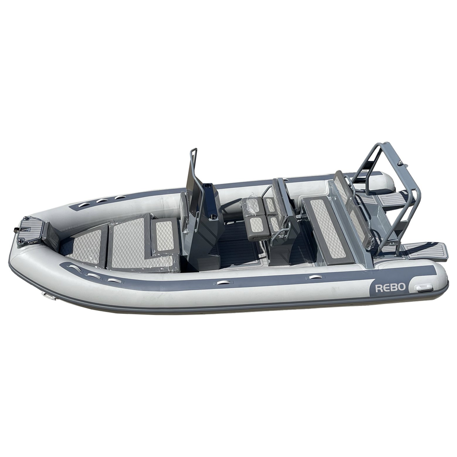 CE Certified 18.3ft RIB 560 Orca/Hypalon/PVC Aluminum Inflatable Rowing Boats WIth Sundeck