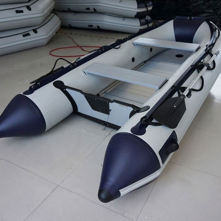 Hot Sale 5m Aluminum Floor Inflatable PVC Boat With Engine Combo Set for Racing Rowing and Outdoor Sports