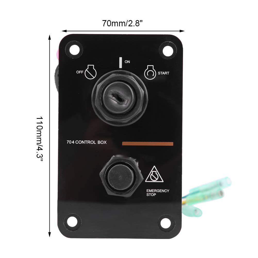 Outboard Key Switch Panel 12V Single Key Switch Panel Assembly for Yamaha Outboard Yacht 704-82570-12-00 Boat Switch Panel