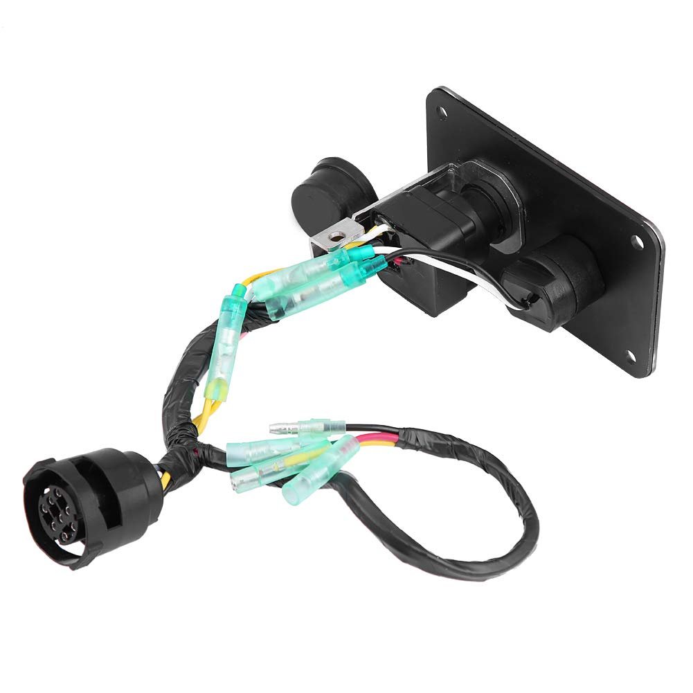 Outboard Key Switch Panel 12V Single Key Switch Panel Assembly for Yamaha Outboard Yacht 704-82570-12-00 Boat Switch Panel