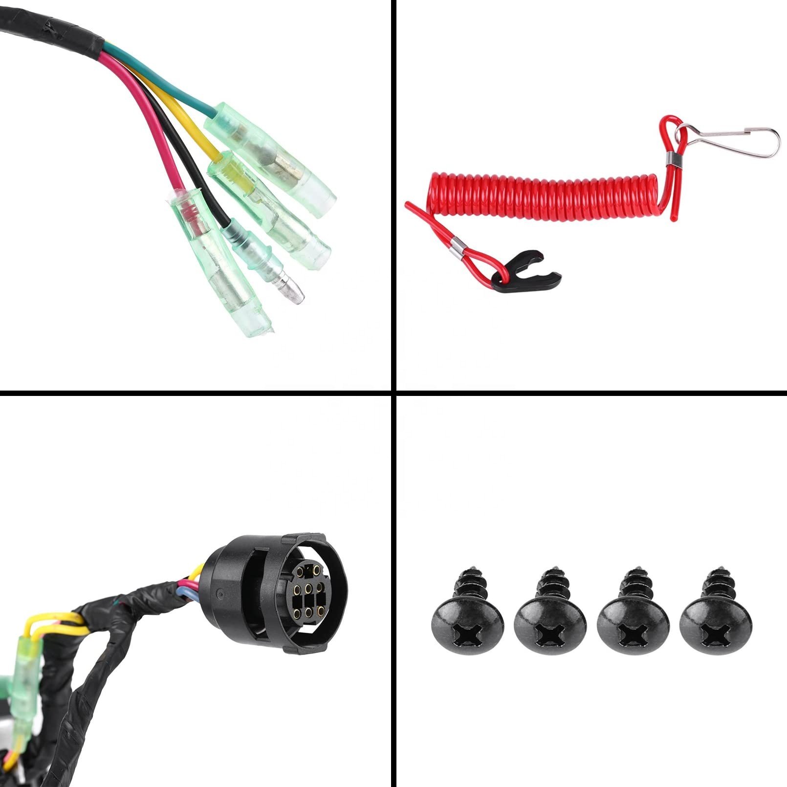 Outboard Key Switch Panel 12V Single Key Switch Panel Assembly for Yamaha Outboard Yacht 704-82570-12-00 Boat Switch Panel