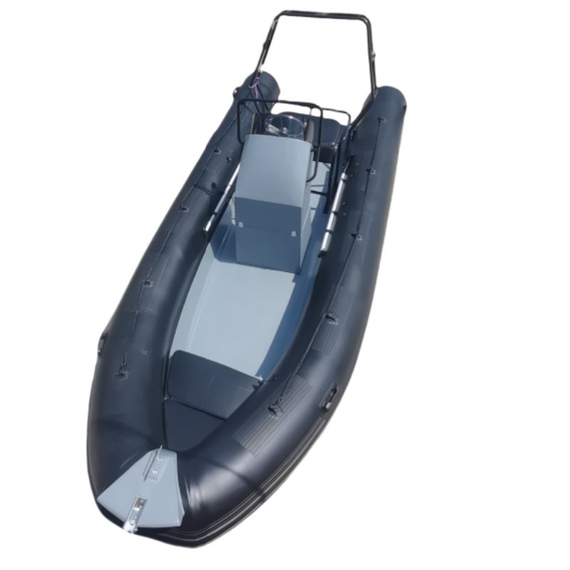 Hot Selling 17ft Rib 520 Rowing Boat Heavy Duty Fiberglass Hull Inflatable Rib Boat CE Outboard Engine Fishing Export Ready