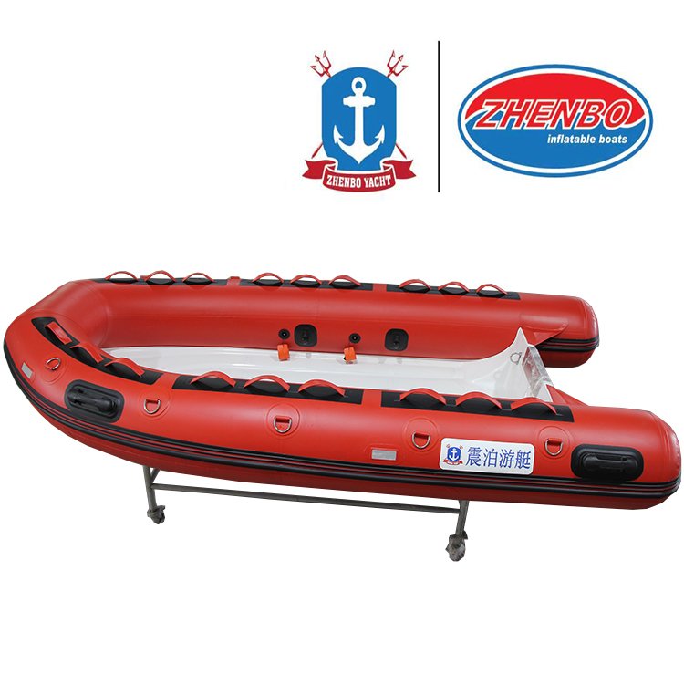 Zhenbo Rib-330A Fiberglass Fishing Boat With Center Console Steering Wheel Outboard Engine