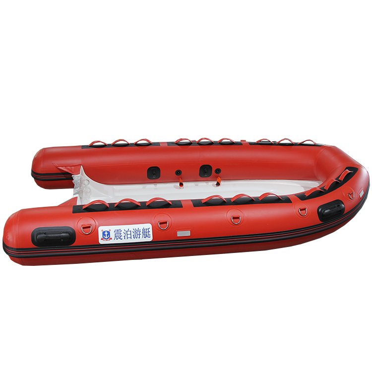 Zhenbo Rib-330A Fiberglass Fishing Boat With Center Console Steering Wheel Outboard Engine