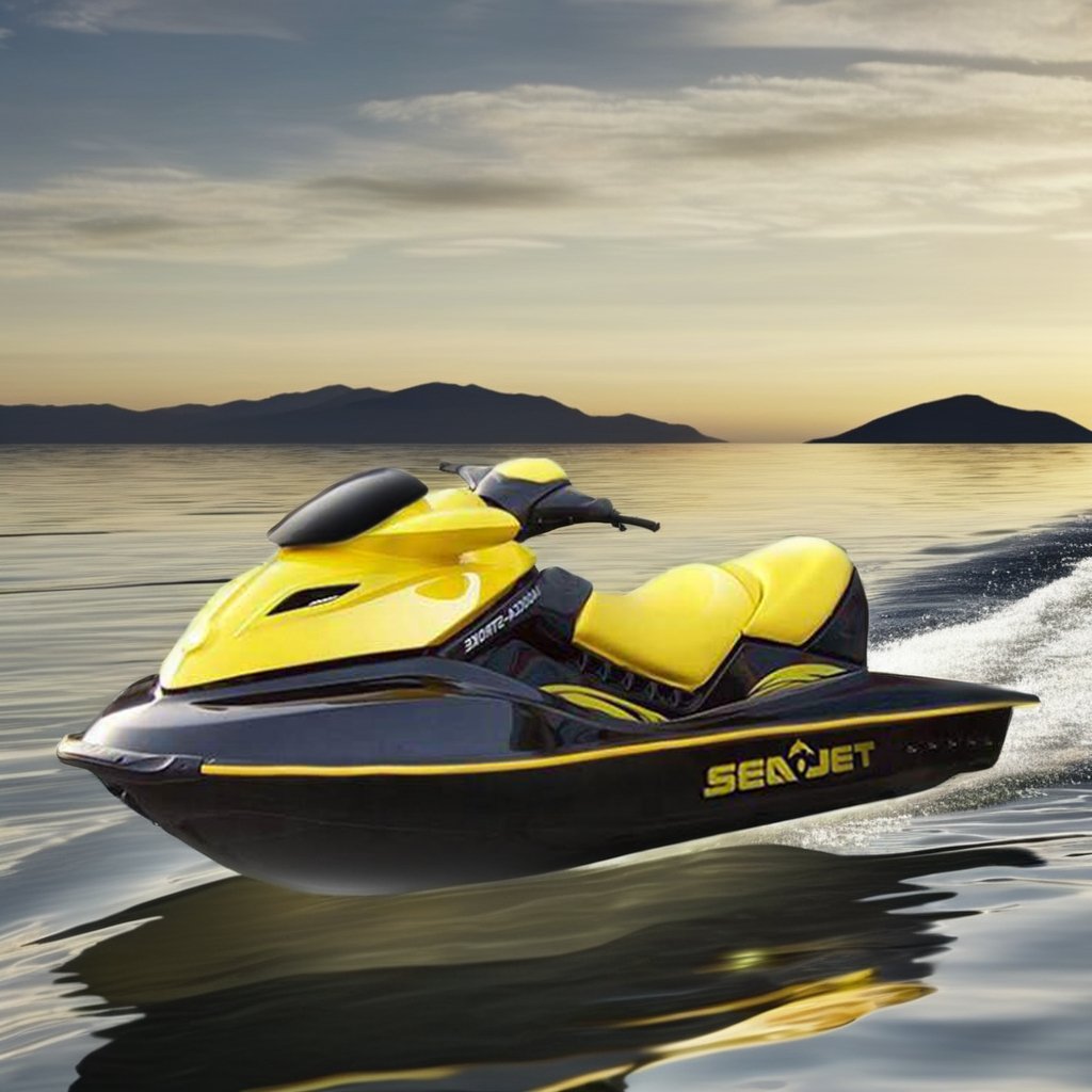 1400cc Jet Ski New Three-Person Wave Boat with 4 Stroke Engine Fiberglass Material Speed Boat High Capacity Motorboat