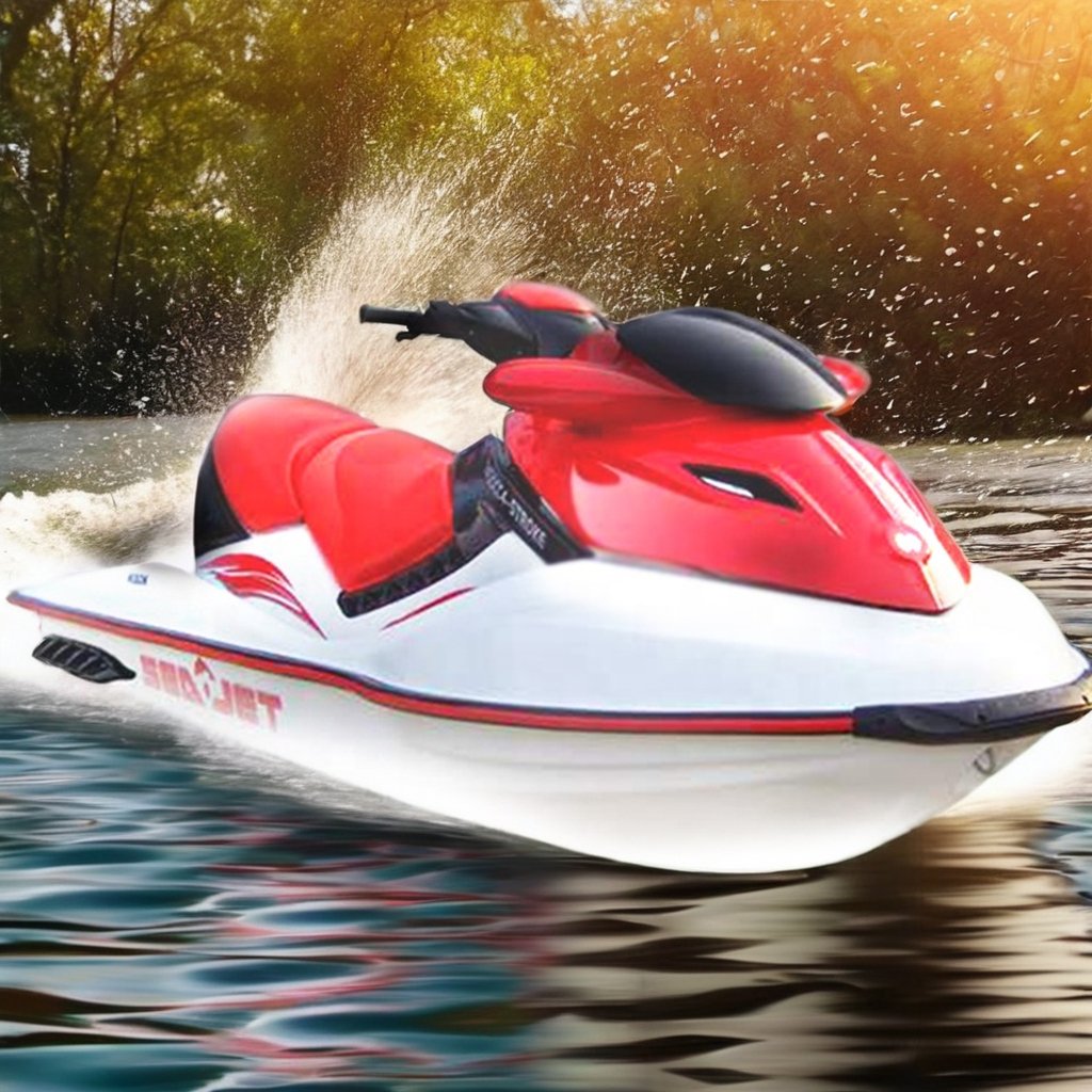 1400cc Jet Ski New Three-Person Wave Boat with 4 Stroke Engine Fiberglass Material Speed Boat High Capacity Motorboat