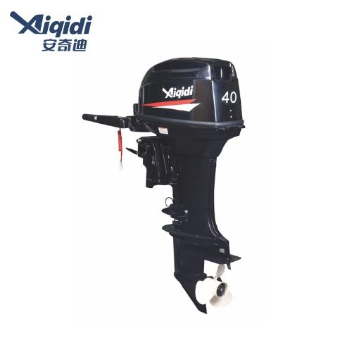 Gasoline Boat Engine Aiqidi 40HP 2-Stroke Remote Control TIller Handle Water-cooled Engine Boat Motor Outboard