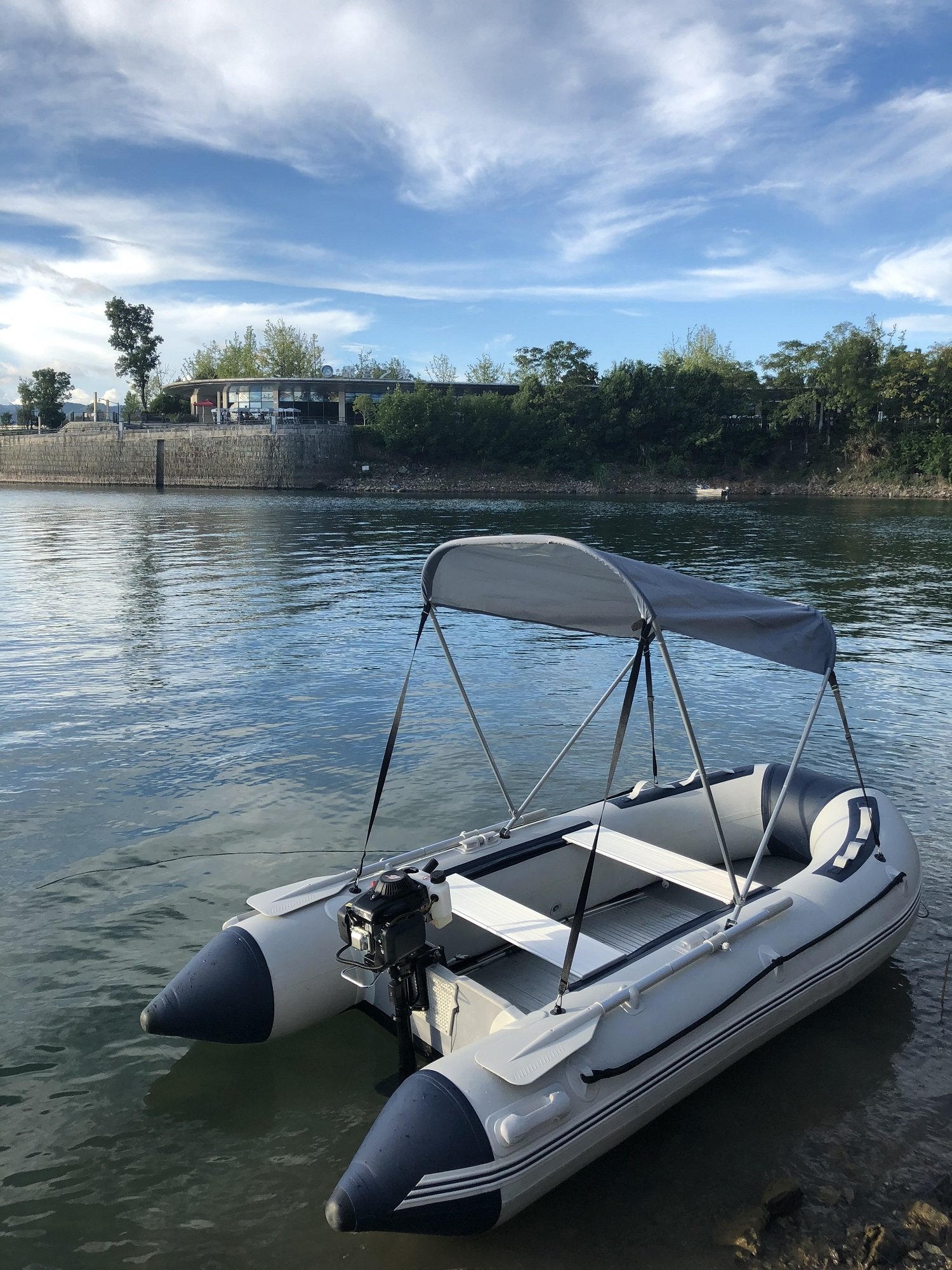 CE Certified 3M PVC Aluminium Inflatable RIB Boat Outboard Power Engine Combo Set for Lake Fishing Outdoor Adventure Sport Style
