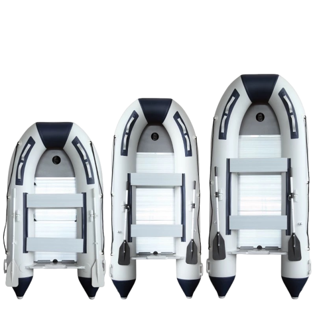 CE Certified 3M PVC Aluminium Inflatable RIB Boat Outboard Power Engine Combo Set for Lake Fishing Outdoor Adventure Sport Style